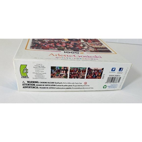 Quilts Jigsaw Puzzle 1000 Pcs Complete Arlette Rose Gosieski Crafts Sewing - Picture 5 of 6